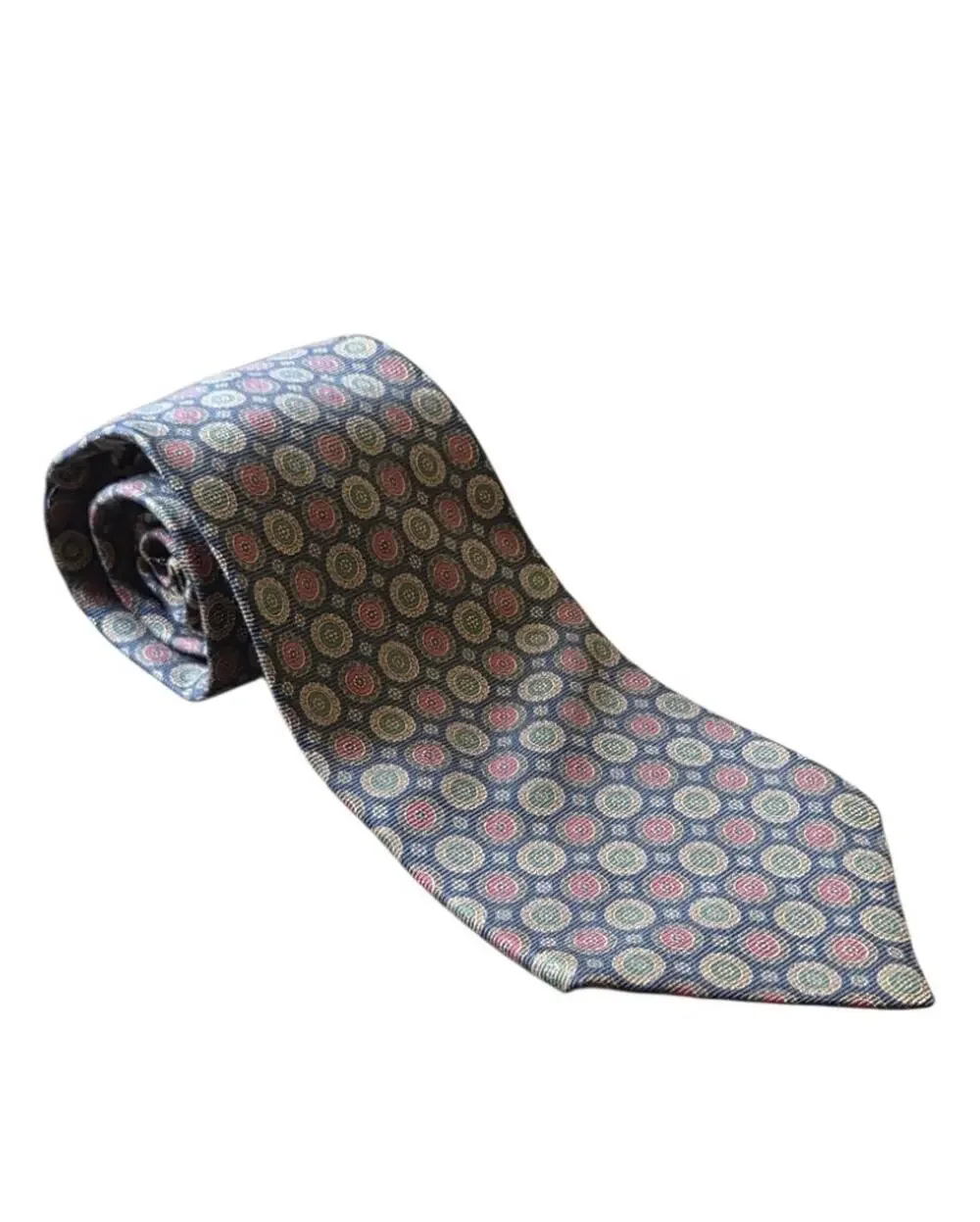 NWT Brooks Brothers Makers Pure Silk Necktie Printed In Italy Made USA Medallion